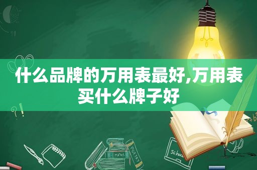 什么品牌的万用表最好,万用表买什么牌子好