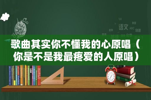 歌曲其实你不懂我的心原唱（你是不是我最疼爱的人原唱）  第1张