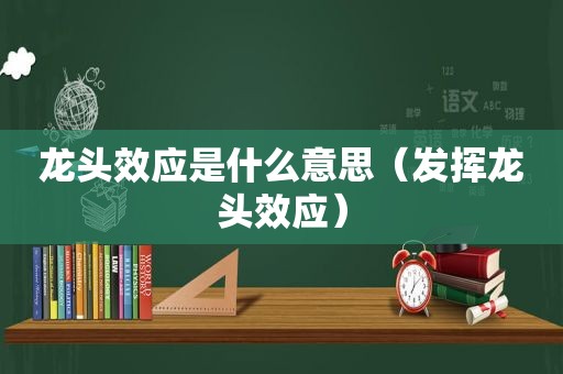 龙头效应是什么意思（发挥龙头效应）