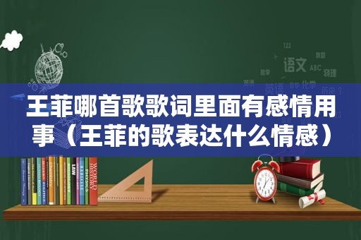 王菲哪首歌歌词里面有感情用事（王菲的歌表达什么情感）