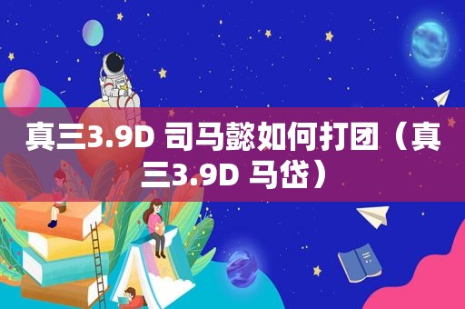 真三3.9D 司马懿如何打团（真三3.9D 马岱）