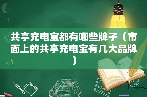 共享充电宝都有哪些牌子（市面上的共享充电宝有几大品牌）