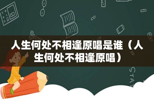 人生何处不相逢原唱是谁（人生何处不相逢原唱）