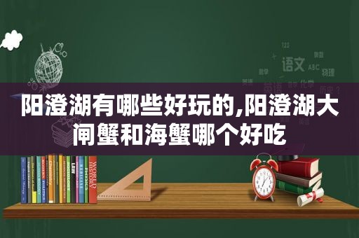 阳澄湖有哪些好玩的,阳澄湖大闸蟹和海蟹哪个好吃