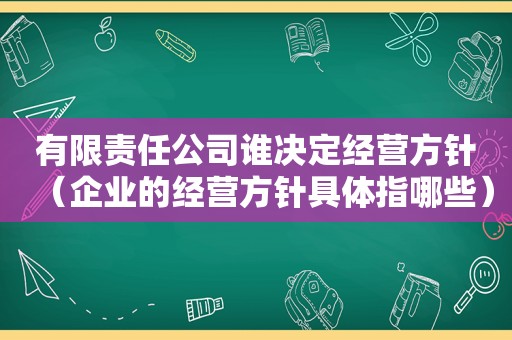 有限责任公司谁决定经营方针（企业的经营方针具体指哪些）