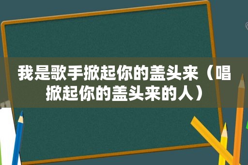 我是歌手掀起你的盖头来（唱掀起你的盖头来的人）