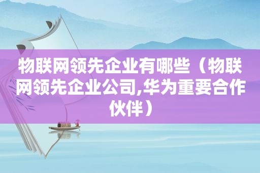 物联网领先企业有哪些（物联网领先企业公司,华为重要合作伙伴）