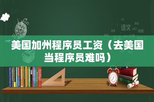 美国加州程序员工资（去美国当程序员难吗）