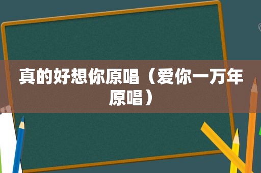 真的好想你原唱（爱你一万年原唱）