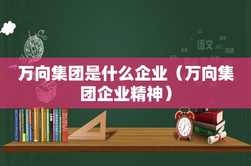 万向集团是什么企业（万向集团企业精神）