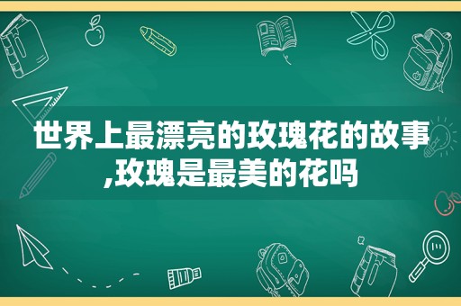 世界上最漂亮的玫瑰花的故事,玫瑰是最美的花吗