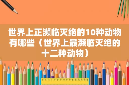 世界上正濒临灭绝的10种动物有哪些（世界上最濒临灭绝的十二种动物）