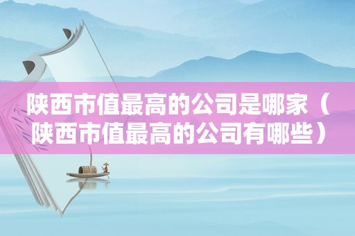 陕西市值最高的公司是哪家（陕西市值最高的公司有哪些）