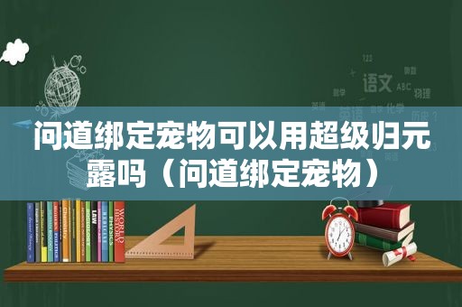 问道绑定宠物可以用超级归元露吗（问道绑定宠物）