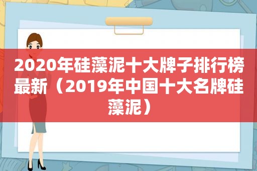 2020年硅藻泥十大牌子排行榜最新（2019年中国十大名牌硅藻泥）