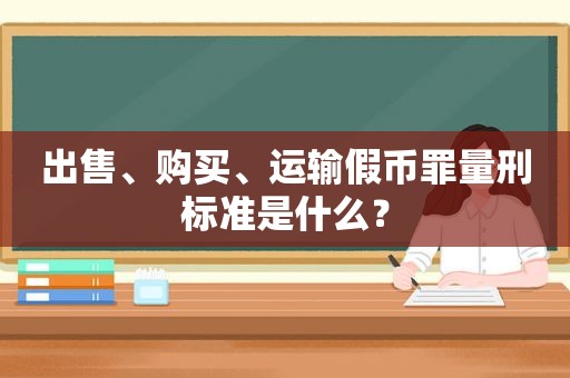 出售、购买、运输假币罪量刑标准是什么？