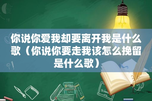 你说你爱我却要离开我是什么歌（你说你要走我该怎么挽留是什么歌）