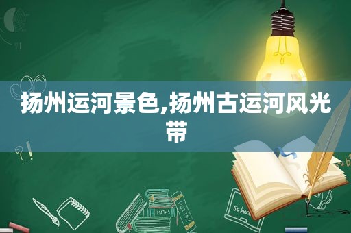 扬州运河景色,扬州古运河风光带