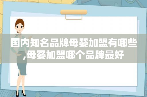 国内知名品牌母婴加盟有哪些,母婴加盟哪个品牌最好