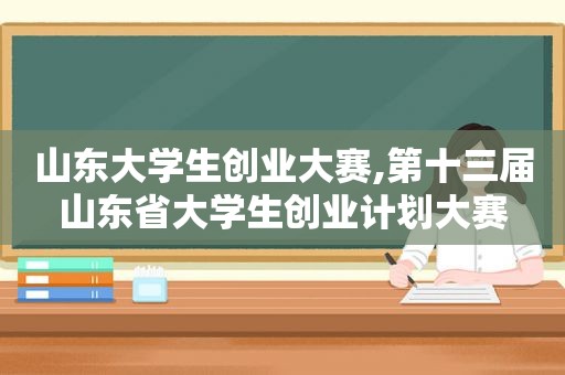 山东大学生创业大赛,第十三届山东省大学生创业计划大赛