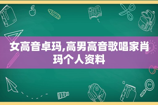 女高音卓玛,高男高音歌唱家肖玛个人资料