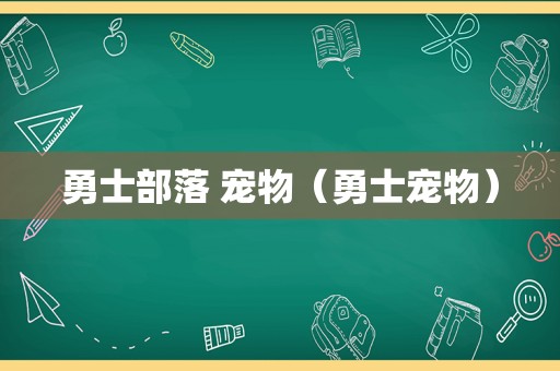 勇士部落 宠物（勇士宠物）