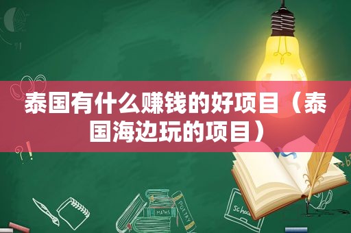 泰国有什么赚钱的好项目（泰国海边玩的项目）