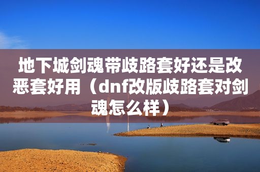 地下城剑魂带歧路套好还是改恶套好用（dnf改版歧路套对剑魂怎么样）