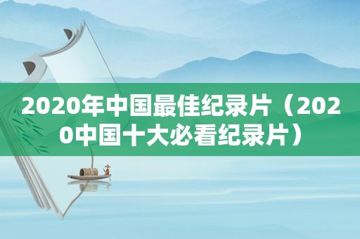 2020年中国最佳纪录片（2020中国十大必看纪录片）