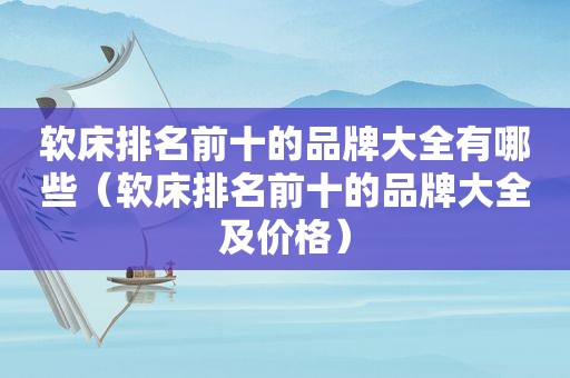 软床排名前十的品牌大全有哪些（软床排名前十的品牌大全及价格）