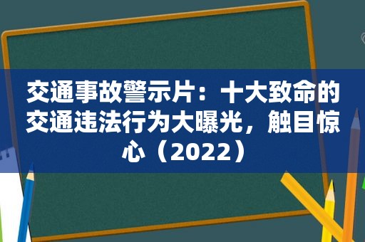 交通事故警示片：十大致命的交通违法行为大曝光，触目惊心（2022）