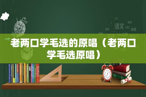 老两口学毛选的原唱（老两口学毛选原唱）