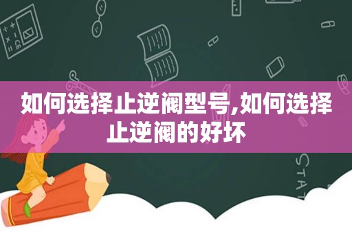 如何选择止逆阀型号,如何选择止逆阀的好坏