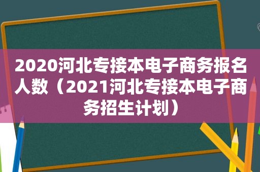 2020河北专接本电子商务报名人数（2021河北专接本电子商务招生计划）