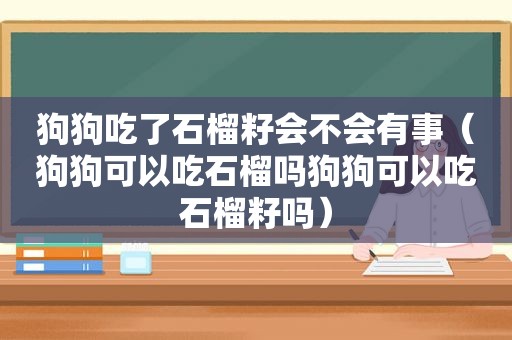 狗狗吃了石榴籽会不会有事（狗狗可以吃石榴吗狗狗可以吃石榴籽吗）