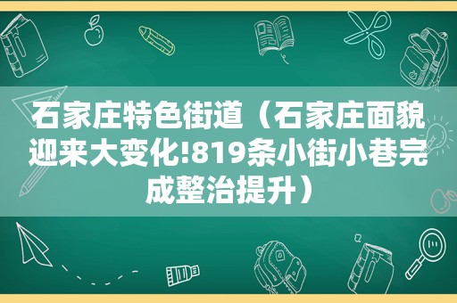 石家庄特色街道（石家庄面貌迎来大变化!819条小街小巷完成整治提升）