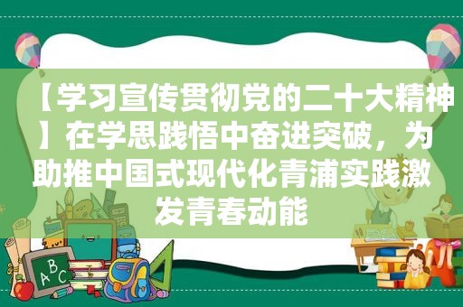 【学习宣传贯彻党的二十大精神】在学思践悟中奋进突破，为助推中国式现代化青浦实践激发青春动能