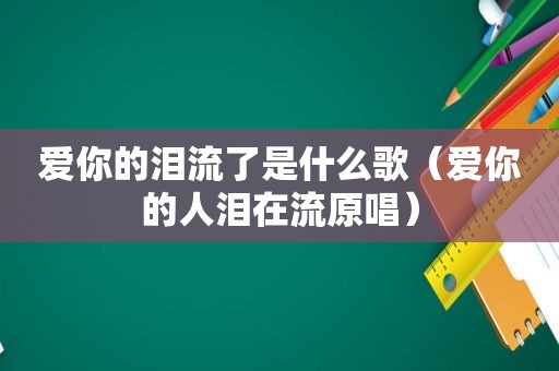 爱你的泪流了是什么歌（爱你的人泪在流原唱）