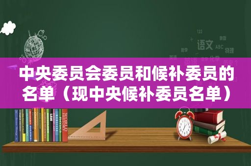 中央委员会委员和候补委员的名单（现中央候补委员名单）