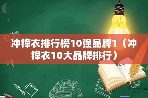 冲锋衣排行榜10强品牌1（冲锋衣10大品牌排行）