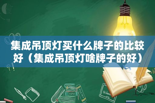 集成吊顶灯买什么牌子的比较好（集成吊顶灯啥牌子的好）