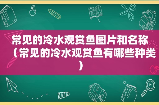 常见的冷水观赏鱼图片和名称（常见的冷水观赏鱼有哪些种类）