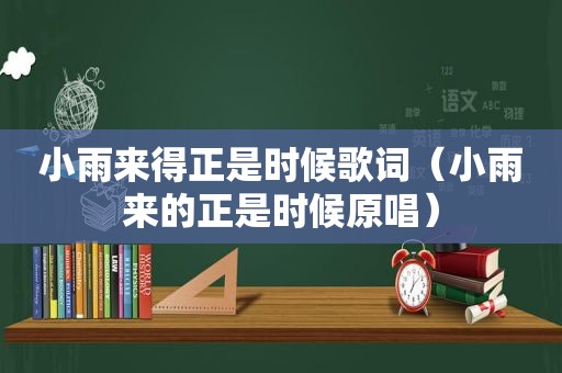 小雨来得正是时候歌词（小雨来的正是时候原唱）