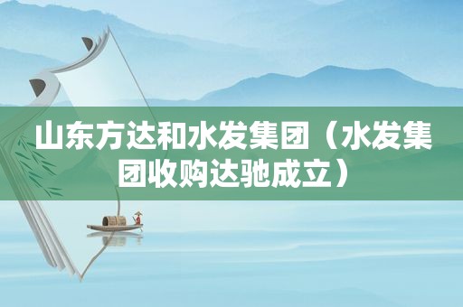 山东方达和水发集团（水发集团收购达驰成立）