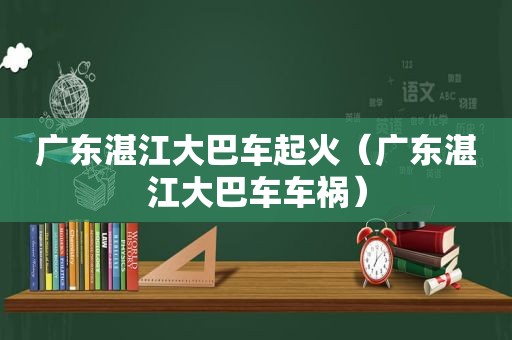 广东湛江大巴车起火（广东湛江大巴车车祸）