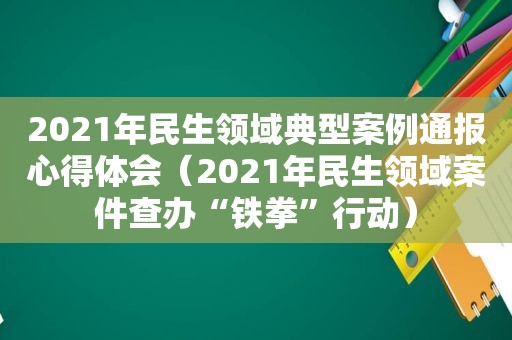 2021年民生领域典型案例通报心得体会（2021年民生领域案件查办“铁拳”行动）