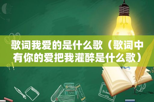 歌词我爱的是什么歌（歌词中有你的爱把我灌醉是什么歌）