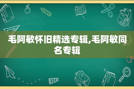 毛阿敏怀旧 *** 专辑,毛阿敏同名专辑