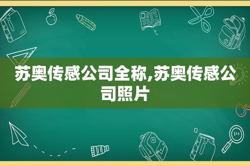 苏奥传感公司全称,苏奥传感公司照片