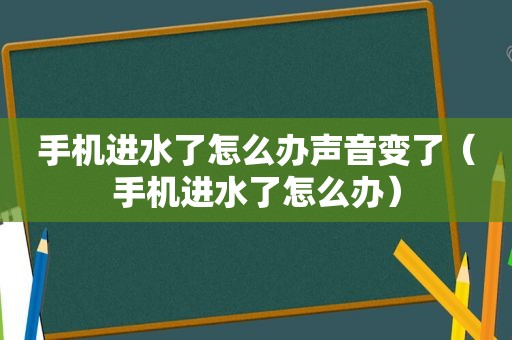 手机进水了怎么办声音变了（手机进水了怎么办）